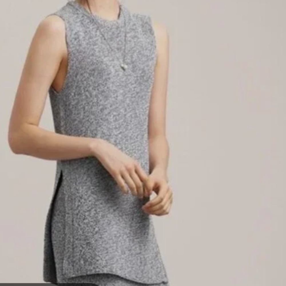 Others Follow Gray Asymmetrical Sleeveless Top